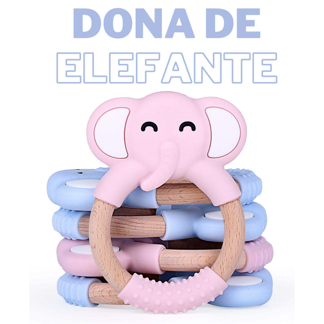 Dona de Elefante - Mordedera de Silicon & Madera de Haya