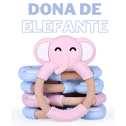 Dona de Elefante - Mordedera de Silicon & Madera de Haya